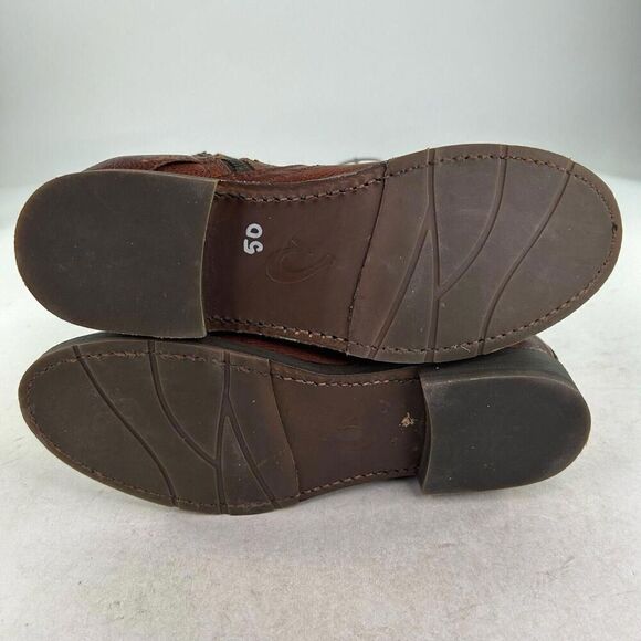 Olukai Nahuku Short Womens Distressed Brown Moto Boot US 8 Harness Ankle Boots - Picture 7 of 12